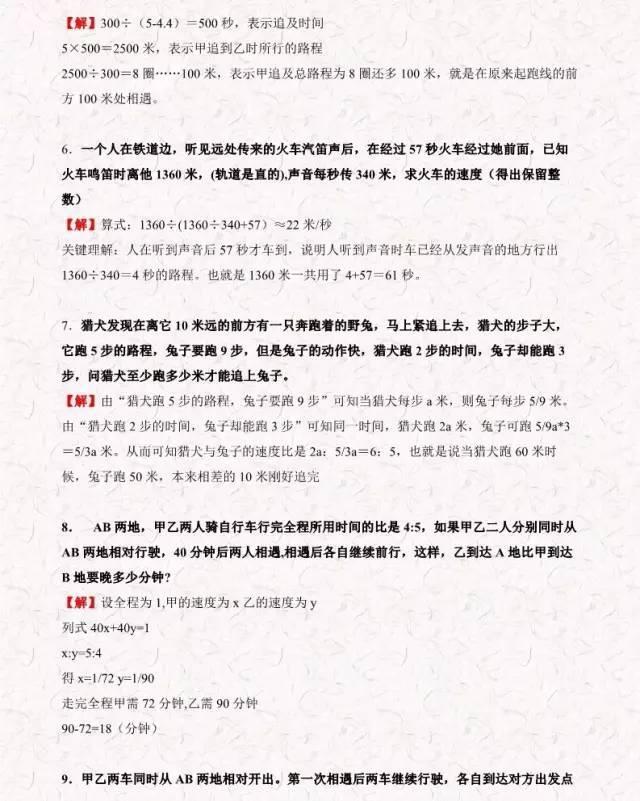 历年小升初数学考试多次重复出现的题型