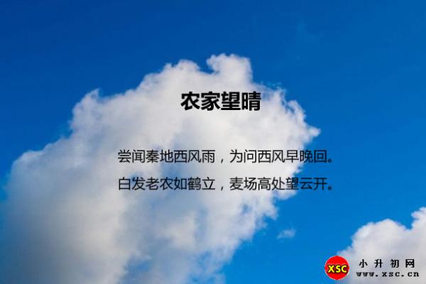 农家望晴阅读答案（阅读理解题及答案）