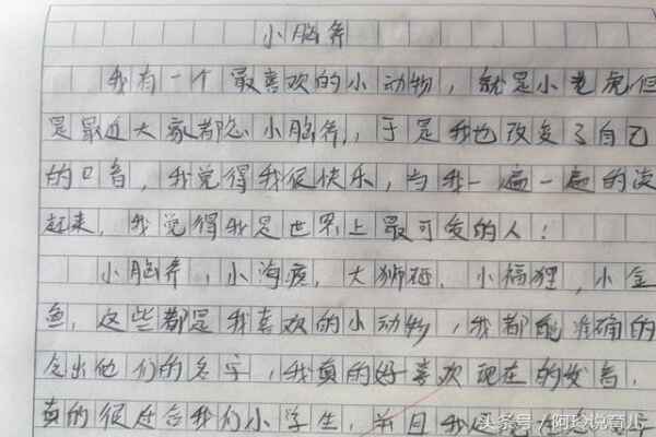 小学生作文《小脑斧》全文/原文