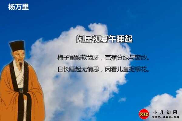 闲居初夏午睡起阅读答案（杨万里）