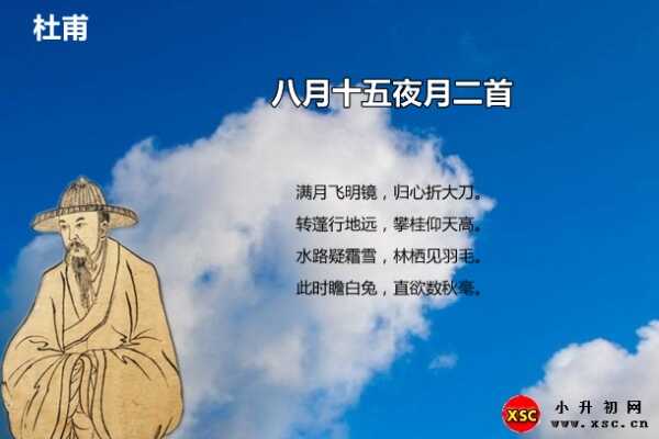 八月十五夜月二首阅读答案（杜甫）