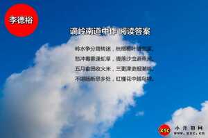 谪岭南道中作阅读答案（李德裕）