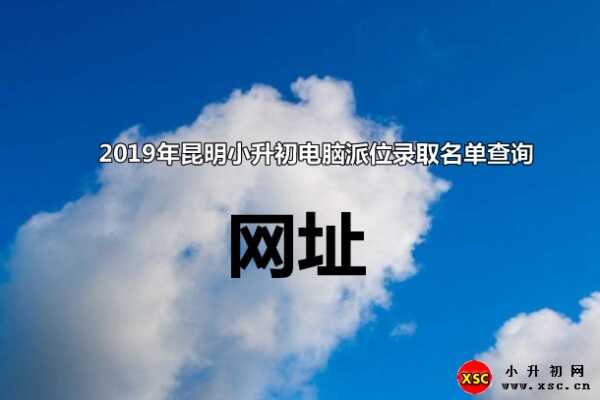 2019年昆明小升初电脑派位录取名单查询网址（摇号结果查询）