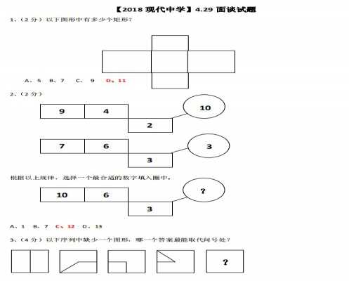 福州现代中学小升初面试真题（面谈考试内容及答案解析）