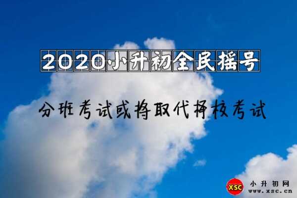 2020小升初全民摇号之后分班考试或将取代择校考试