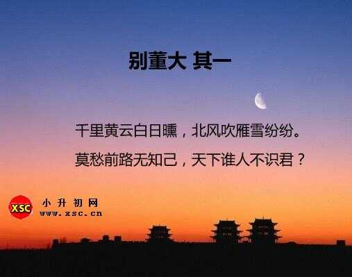 别董大阅读答案(阅读理解题及答案)