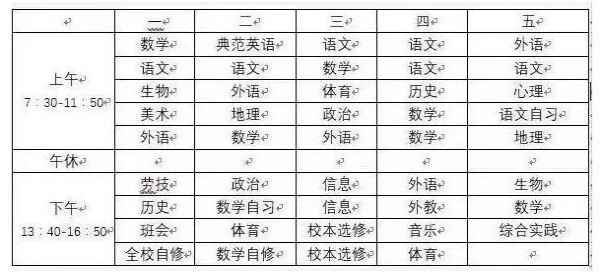 苏州中学园区校小升初分班情况+初中作息时间表