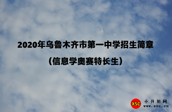 2020年乌鲁木齐市第一中学招生简章（信息学奥赛特长生）.jpg