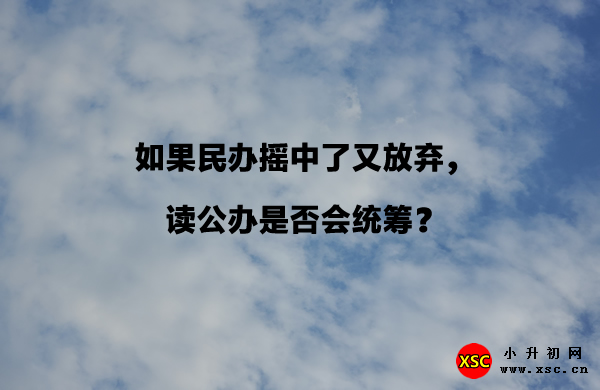 如果民办摇中了又放弃，读公办是否会统筹？.jpg