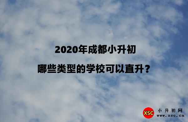 2020年成都小升初哪些类型的学校可以直升？