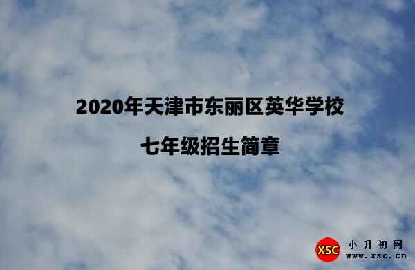 2020年天津市东丽区英华学校招生简章及收费标准(学费)