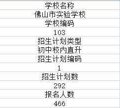 2020佛山市实验学校小升初电脑派位摇号录取名单