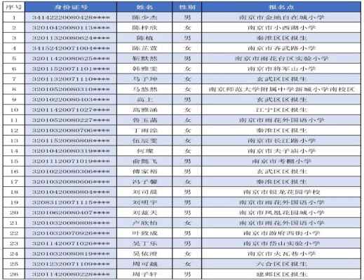 2020年南外雨花国际学校小升初电脑派位公示名单及结果查询网址