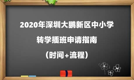 2020年深圳大鹏新区中小学转学插班申请指南（时间+流程）.jpg