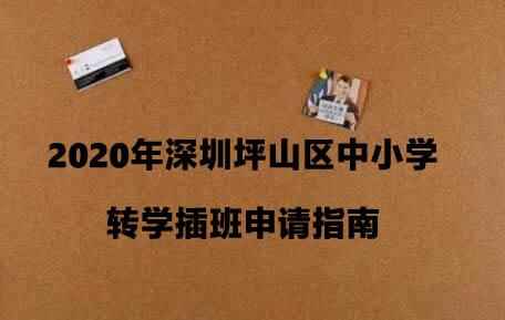 2020年深圳坪山区中小学转学插班申请指南（时间+流程）