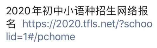 2020年太原市外国语学校初中小语种招生录取时间