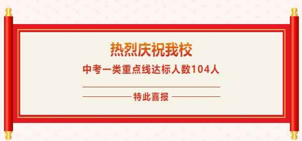 2020年百树麻丘校区中考成绩升学率(中考喜报)