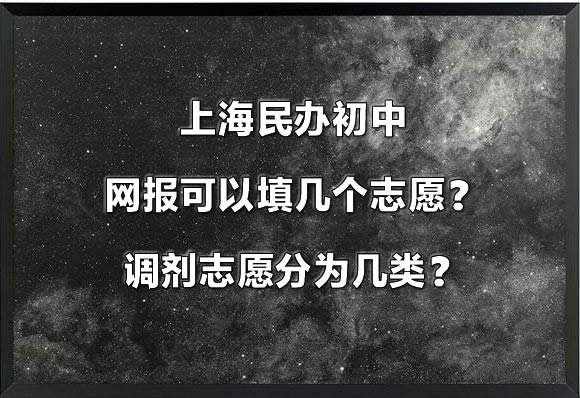 上海民办初中网报可以填几个志愿？调剂志愿分为几类？.jpg