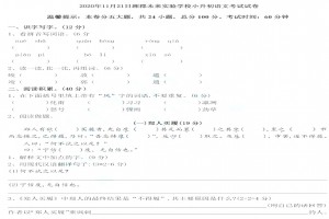 湘郡未来实验学校2020年小升初语文考试试卷真题