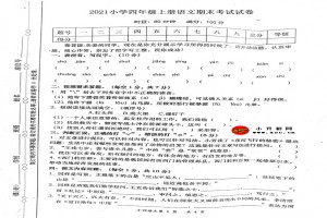 2021小学四年级上册语文期末考试试卷(长沙市长沙县)