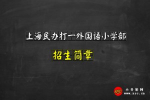 2021上海民办打一外国语小学招生简章及收费标准