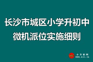 2021年长沙市城区小学升初中微机派位实施细则(附日程安排表)