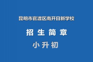 昆明市官渡区南开日新学校2021年小升初招生简章