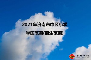 2021年济南市中区小学学区范围(招生范围)示意图