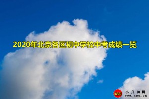 2020年北京各区初中学校中考成绩一览