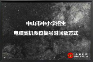 2021年中山市中小学招生电脑随机派位摇号时间及方式