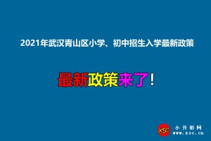 2021年武汉青山区小学、初中招生入学最新政策