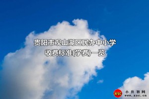 贵阳市观山湖区民办中小学收费标准(学费)一览