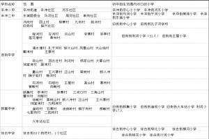 2021-2022年武汉新洲区初中服务范围(小升初划片范围)