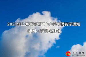 2021年上海浦东新区中小学暑假转学通知(条件+方式+流程)