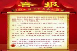 2021年华中科技大学附属中学中考成绩升学率(中考喜报)