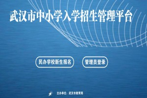 武汉市中小学入学招生管理平台网址(新生报名登记入口)