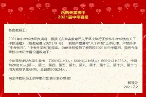 2021年岳西县天堂初中中考成绩升学率(中考喜报)