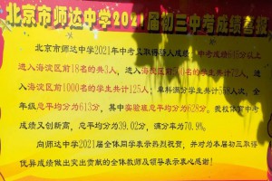 2021年北京师达中学中考成绩升学率(中考喜报)