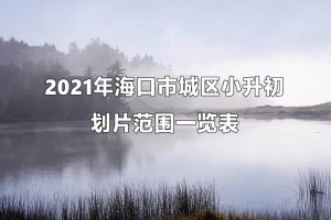 2021年海口市城区小升初划片范围一览表