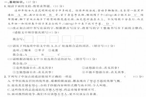 2021-2022湖北小升初语文考试试卷模拟真题(含答案)