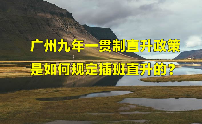 广州九年一贯制直升政策是如何规定插班直升的？.jpg