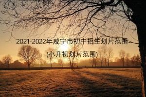 2021-2022年咸宁市初中招生划片范围(小升初划片范围)