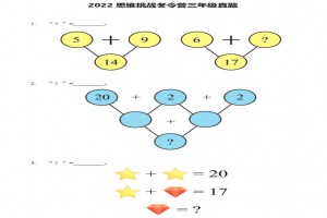 2022希望少年思维挑战冬令营3年级考试真题及答案