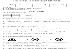 2022年成都小升初数学考试试卷模拟真题及答案(成都市外国语学校)