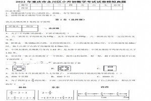 2022年重庆市永川区小升初数学考试试卷模拟真题及答案(西师大版)