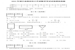 2022年温州市小升初数学考试试卷模拟真题及答案(人教版)
