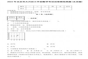 2022年北京市大兴区小升初数学考试试卷模拟真题及答案(北京版)
