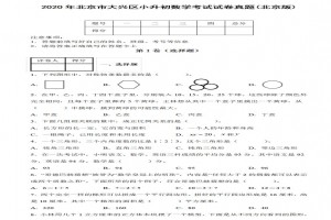 2020年北京市大兴区小升初数学考试试卷真题及答案(北京版)