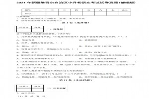 2021年新疆维吾尔自治区小升初语文考试试卷真题及答案(部编版)