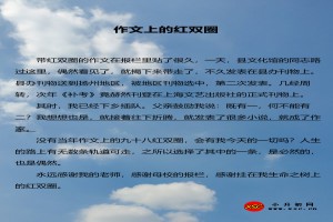 作文上的红双圈阅读理解题及答案(标准答案及解析)